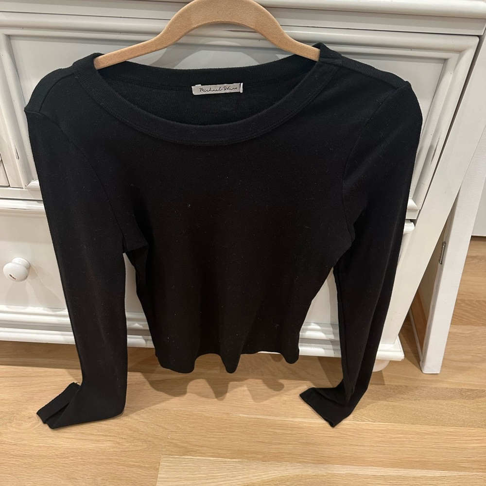 Women’s Michael Stars black long sleeves top